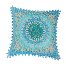 CUSHION COVER CHAKRAS AQUA AND BLUE