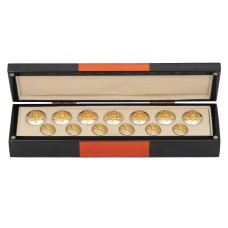 Royal Crest Blazer Button Set - Silver Plate 