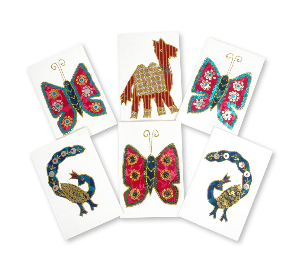 Set of 6 Notecards, White