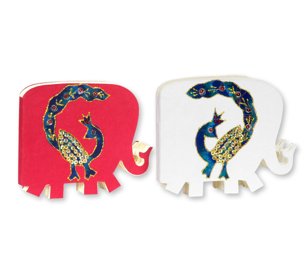 Set of 2 Elephant Shape Notepads