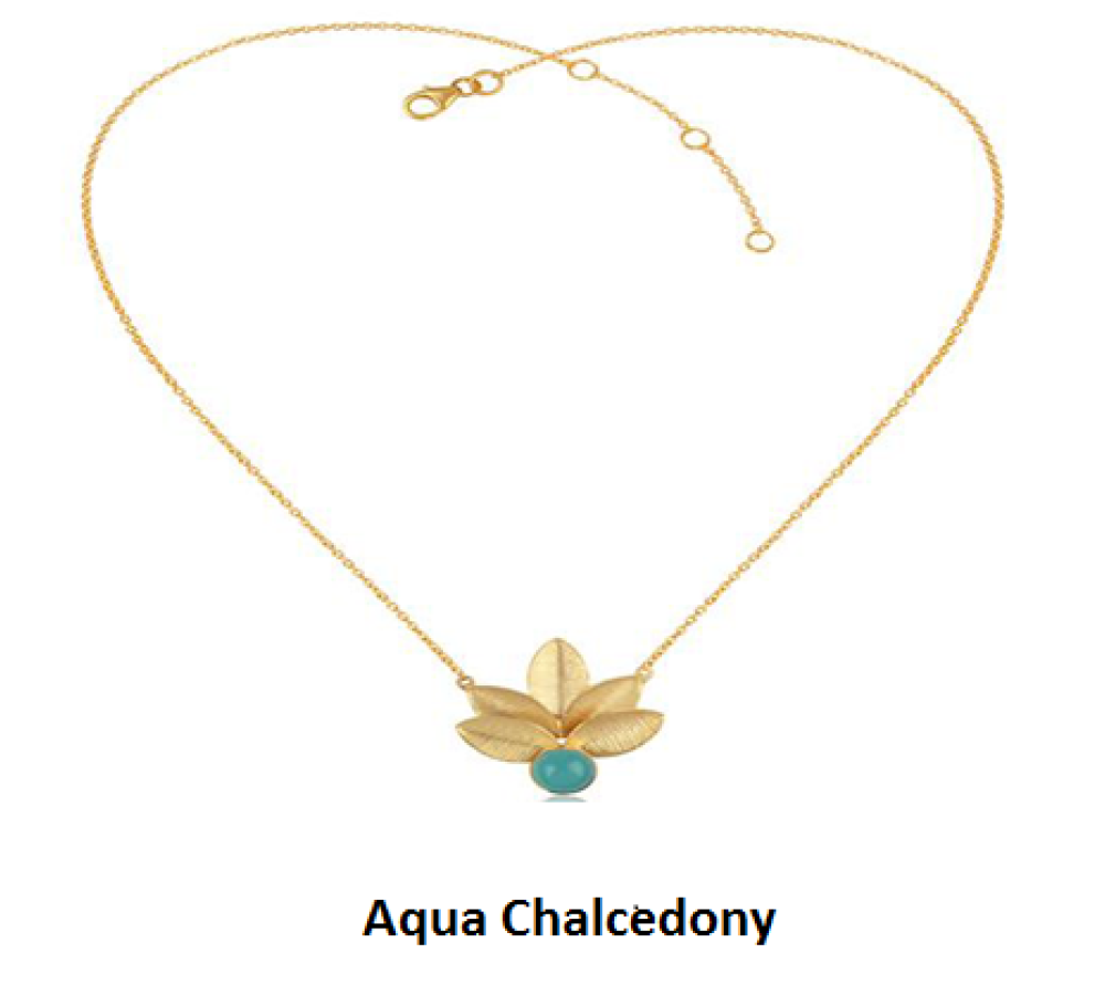 Five Leaf Pendant With Chain  Five Leaf Pendant With Chain