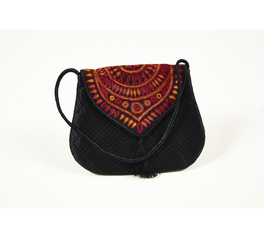 TRADITIONAL SLING BAG, EMBROIDERED
