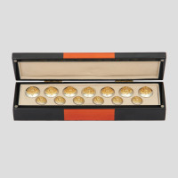 Royal Crest Blazer Button Set - Silver Plate