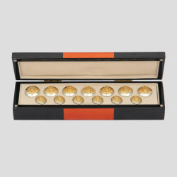 Royal Crest Blazer Button Set - Silver Plate