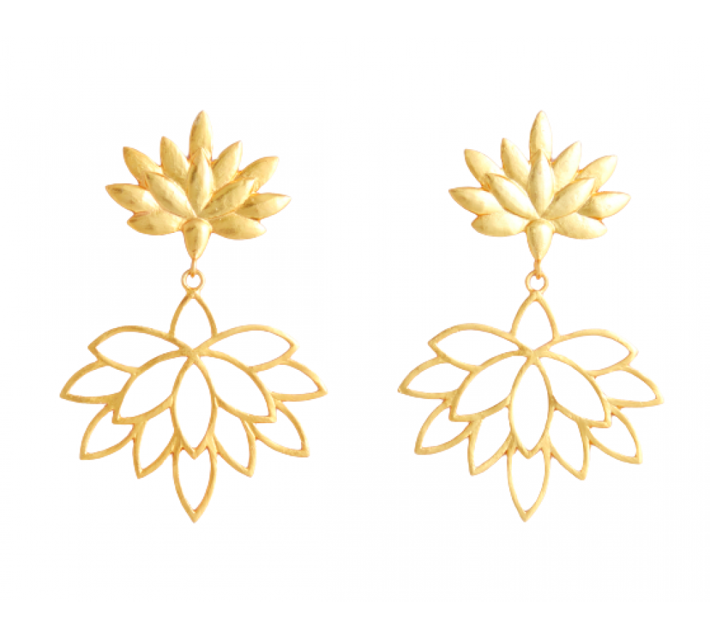 Earrings Traditional Lotus