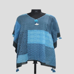 KAFTAN COTTON PRINTED WITH TASSELS