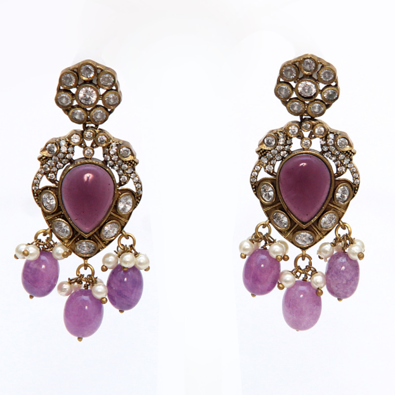 NECKALCE SET WITH ANTIQUE PENDANT AND AMETHYST