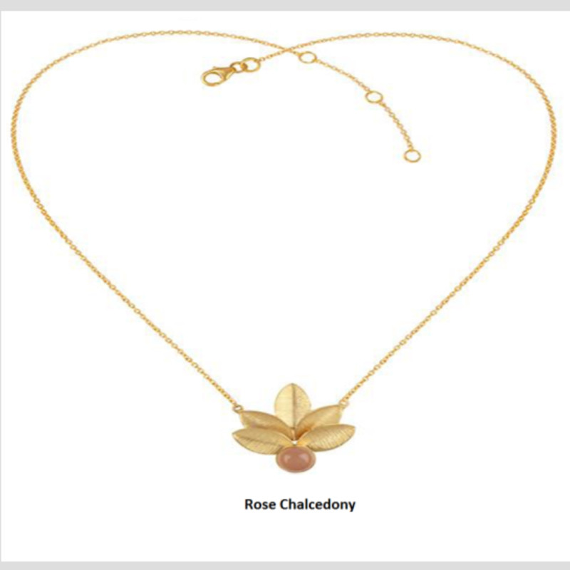 Five Leaf Pendant With Chain