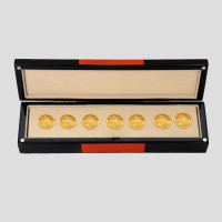 Royal Crest Waistcoat Button Set Embossed