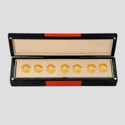 Royal Crest Waistcoat Button Set Embossed