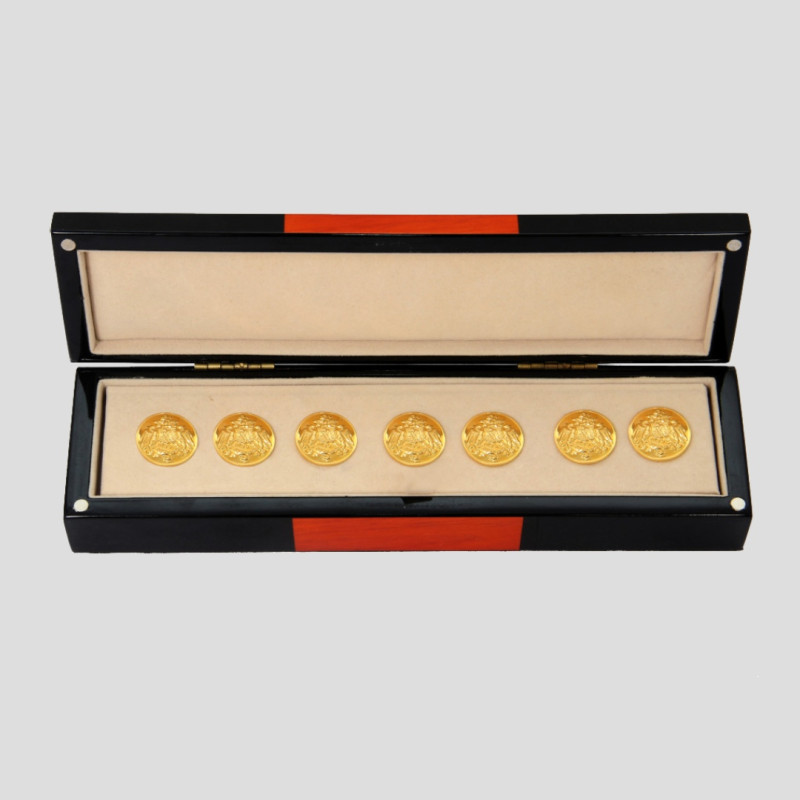 Royal Crest Waistcoat Button Set Embossed